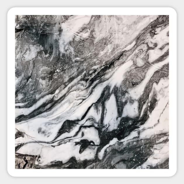 Grey and white swirl marble Sticker by Breccia